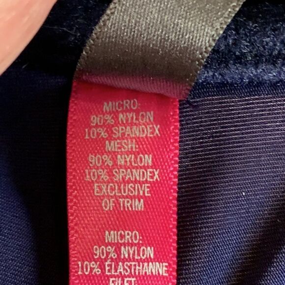 Vance Camuto Size 34B lightly padded underwire Razorback navy blue bra NWOT - Picture 6 of 9